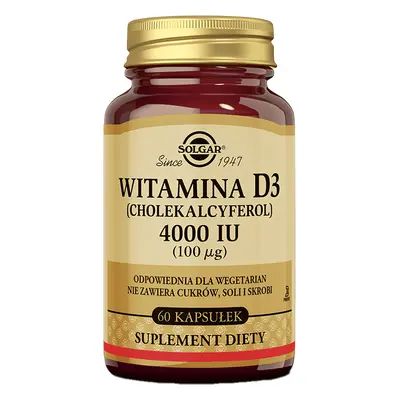 Solgar Vitamina D3 4000 UI, 60 capsule vegetali