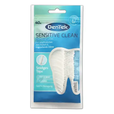 DenTek Sensitive Clean, stuzzicadenti con filo interdentale, 40 pezzi