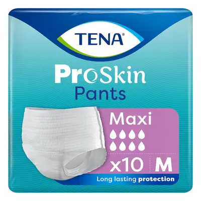 Tena Pants ProSkin, slip assorbente, taglia M, 80-110 cm, Maxi, 10 pezzi