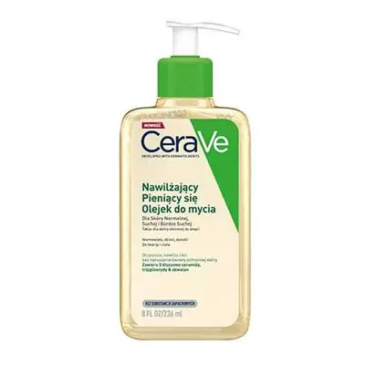 CeraVe, olio schiumoso idratante con ceramidi per il lavaggio, 236 ml