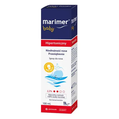 Marimer Baby, acqua di mare ipertonica, spray nasale, dalla nascita, 100 ml