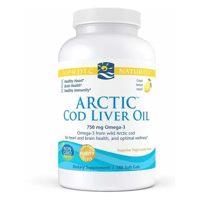 Olio di fegato di merluzzo artico al limone (180 capsule) Nordic Naturals