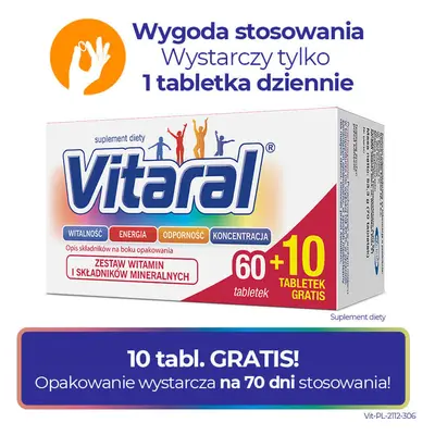 Integratore alimentare - Formula Completa Vitaral, 70 compresse.