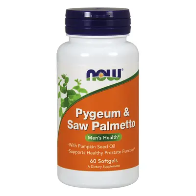 Now Foods Pygeum & Saw Palmetto, prugna africana e palma sabal, 60 capsule