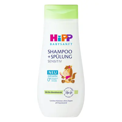 HiPP Babysanft, shampoo e balsamo per capelli, dal primo giorno, 200 ml