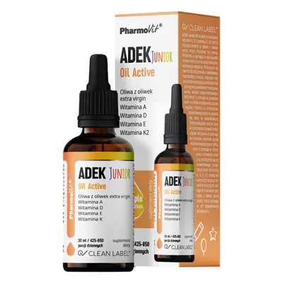 PharmoVit ADEK Junior Olio Attivo, gocce per bambini, 30 ml