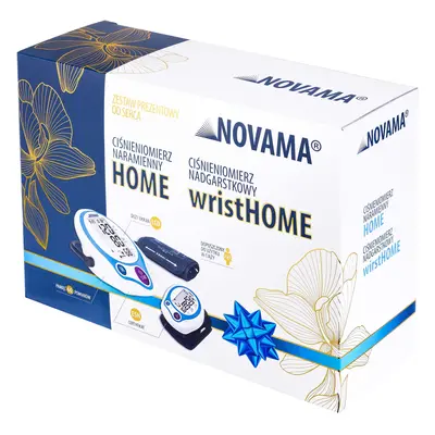 Kit Novama Home, misuratore di pressione del braccio superiore + Wrist Home, misuratore automati