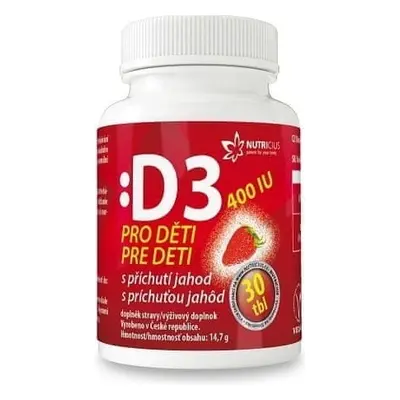 NUTRICIUS Vitamina D3 per bambini 400 UI 1×30 pz, vitamine