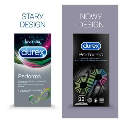 Durex Performa, preservativi con lubrificante per prolungare il rapporto, 12 pezzi