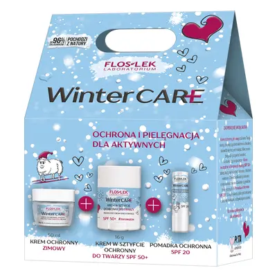 Set Flos-Lek Winter Care, crema invernale protettiva, 50 ml + crema stick, 24 g + rossetto, 4 g