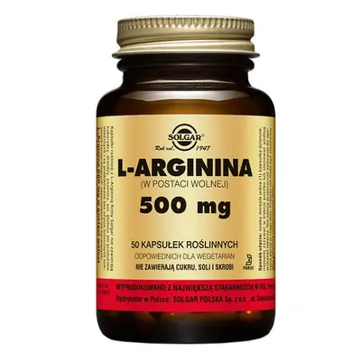 L-Arginina Solgar 500 mg - Integratore per la Salute Cardiovascolare