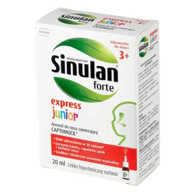 Sinulan Express Forte Junior Nasal Spray, 20 ml - Rimedio per raffreddore e congestione nasale p