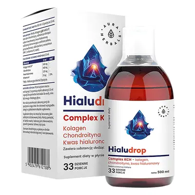 Aura Herbals, Complesso Hialudrop, collagene, condroitina, acido ialuronico, 500 ml