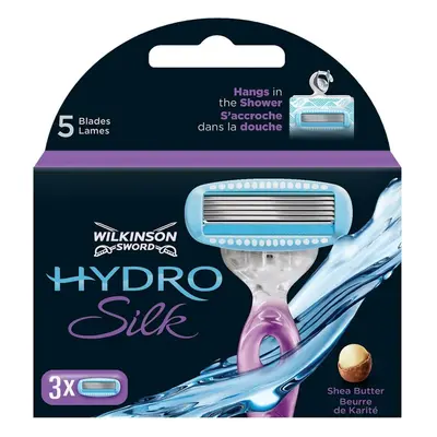 Wilkinson Sword Hydro Silk, lama di ricambio per rasoi da donna, confezione da 3