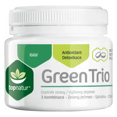 Topnatur Green Trio 180 tbl, integratore alimentare (spirulina, clorella, orzo verde)