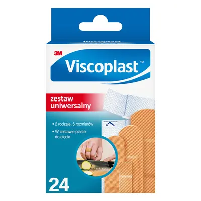 Viscoplast, cerotti con medicazione, set multiuso, 24 pezzi