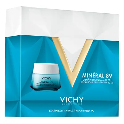 Kit minerale 89, Crema idratante intensiva 72H, 50 ml, Vichy