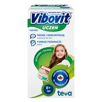 Vibovit Uczeń Vitamine + ferro, dopo gli 8 anni, 30 pastiglie