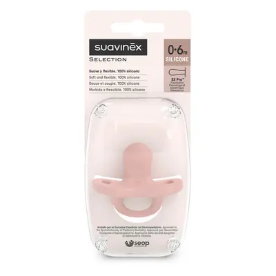 Suavinex Colour Essence SX Pro, succhietto, 100% silicone, fisiologico, color carne, 0-6 mesi, 1