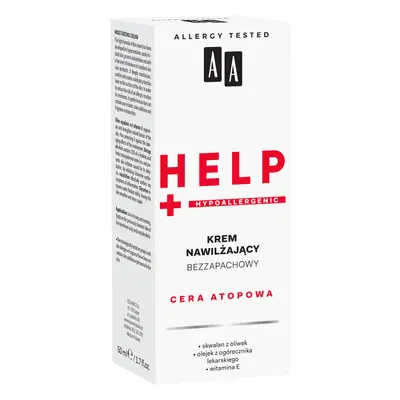 AA Help, Pelle atopica, crema idratante senza profumo, 50 ml