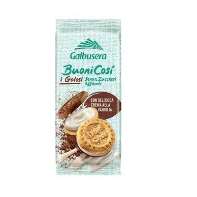 Biscotti alla crema di vaniglia senza zucchero, 40 g, Galbusera