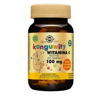 Solgar Kangaroo Vitamina C 100 mg, gusto arancia, 90 pastiglie