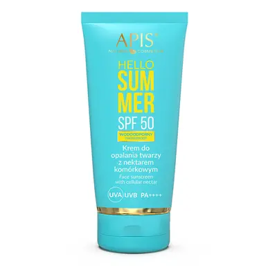 Apis Hello Summer, crema solare per il viso con nettare cellulare, SPF 50, 50 ml