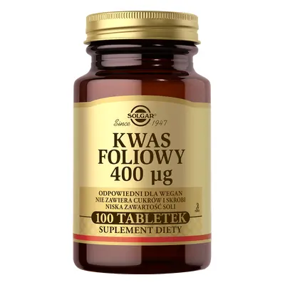 Solgar Kwas foliowy 100 tabletek