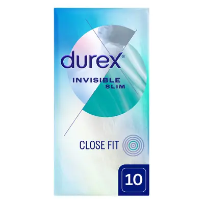 Durex Invisible Close Fit, preservativi abbinati, 10 pezzi