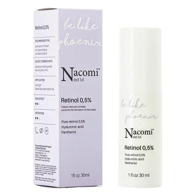 Nacomi Next Level, siero con retinolo 0,5%, per la notte, 30 ml