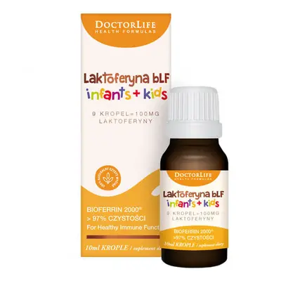 Doctor Life Laktoferyna bLF Infants + Kids 100mg, 10ml - gt; Vita Drops Bambini Lattoferrina bLF