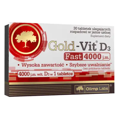 Olimp, Gold-Vit D3 4000 UI. Rapido, gusto mela, 30 compresse