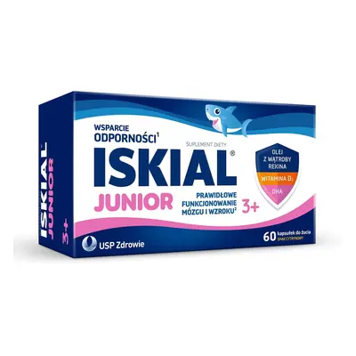 Iskial Junior, sopra i 3 anni, gusto limone, 60 capsule da masticare