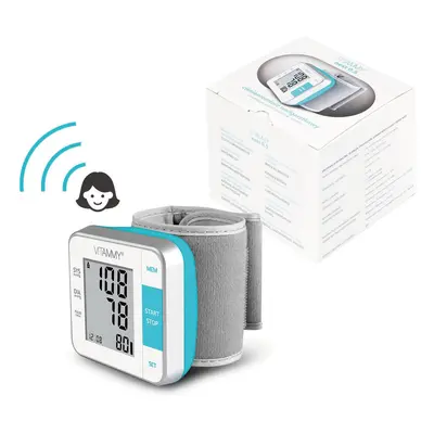 Vitammy Next 0,5 Voice, misuratore automatico di pressione da polso con funzione vocale, con dis