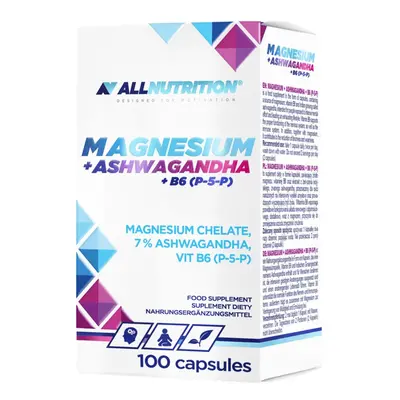 Integratore di Magnesio + Ashwagandha + B6 (P-5-P), 100 capsule nurizione avanzata