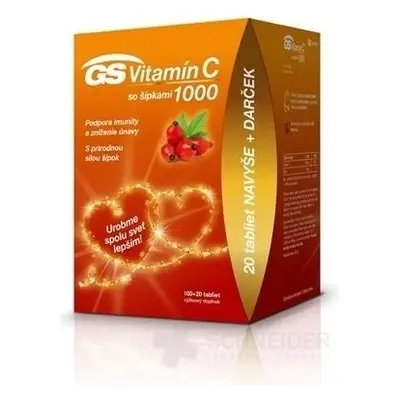 GS Vitamina C 1000+coni, 100+20 tbl 1×100+20 tbl, integratore alimentare