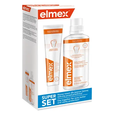 Elmex Kit contro la carie, collutorio, 400 ml + dentifricio, 75 ml