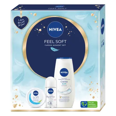 Set Nivea Feel Soft, crema idratante intensiva per viso, corpo e mani, 100 ml + Original Care, r