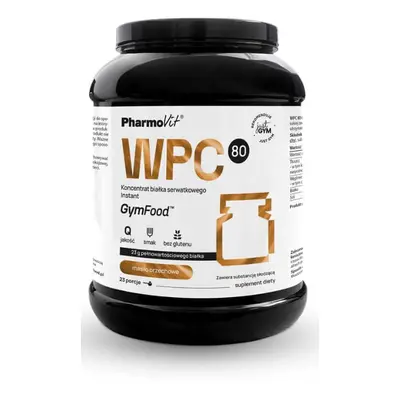 WPC 80 concentrato di proteine del siero di latte (burro di arachidi) 700g GymFood Pharmovit