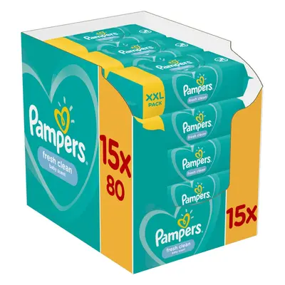 Pampers Fresh Clean, salviette umidificate, 15 x 80 pz