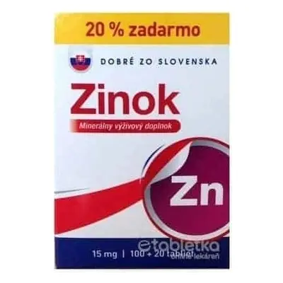 Buono da Slovacchia Zinco 15 mg 1×120 tbl, zinco