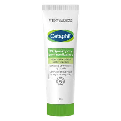 Cetaphil PS, crema idratante lipoattiva, pelle secca, molto secca e sensibile, 100 g