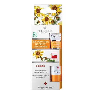 Flos-Lek, gel contorno occhi per occhiaie e gonfiori all&#39;arnica, 15 ml