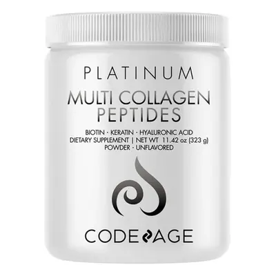 Codeage Peptidi multi-collagene, peptidi di collagene con biotina, cheratina e acido ialuronico,