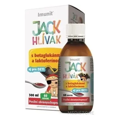 HLIVA JACK JACK JACK SYRUP Glucani, Lattoferrina-Immune 1×300 ml, sciroppo per bambini (60 dosi)