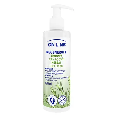 On Line Regenerate, crema piedi alle erbe, 190 ml