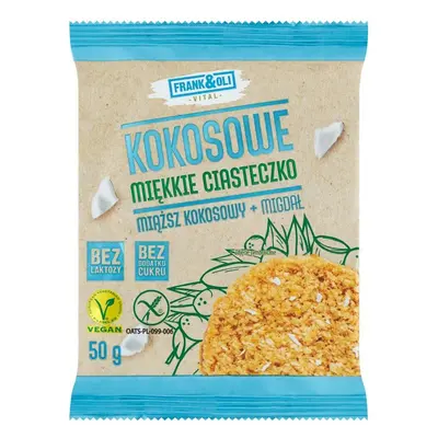 Frank&Oli Cocco, biscotto morbido, polpa di cocco + mandorle, 50 g