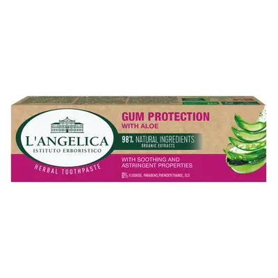 L'Angelica, dentifricio con aloe vera, protezione delle gengive, 75 ml