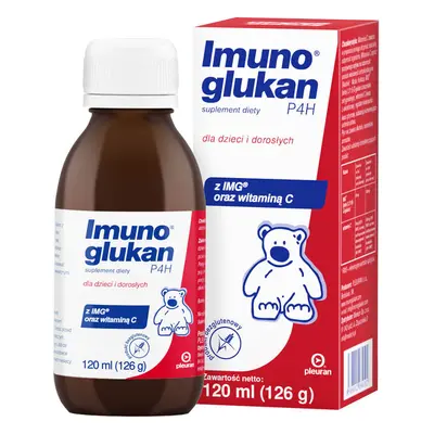 Sciroppo per bambini e adulti Imunoglukan P4H, 120 ml, Pleuran