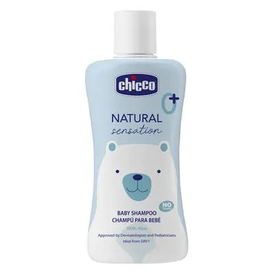 CHICCO Natural Sensation Shampoo con Aloe 200ml, 0m+ 1×200 ml, shampoo per bambini per capelli